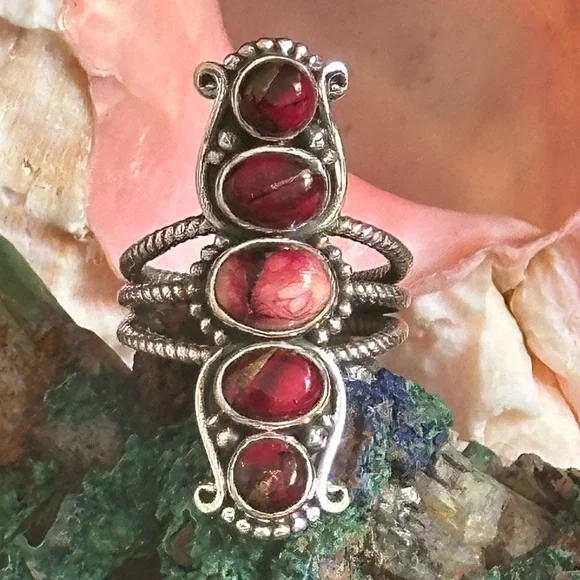 Rose Dahlia ❤️ Southwestern sterling silver ring - Picture 1 of 6